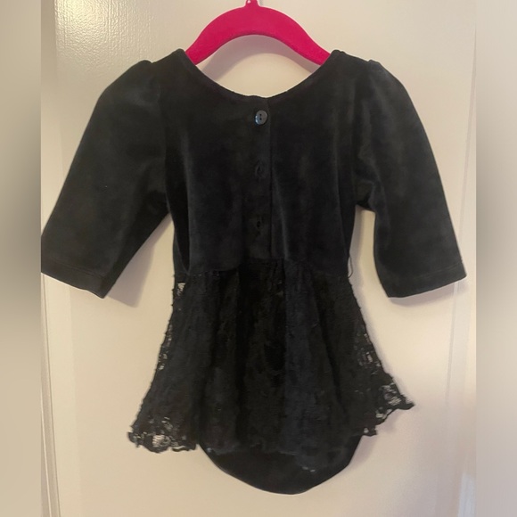 12-18month Black Velvet And Lace Numi Dress - Picture 2 of 4